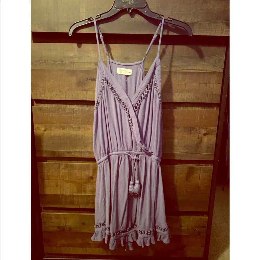 Denim blue spaghetti strap dress